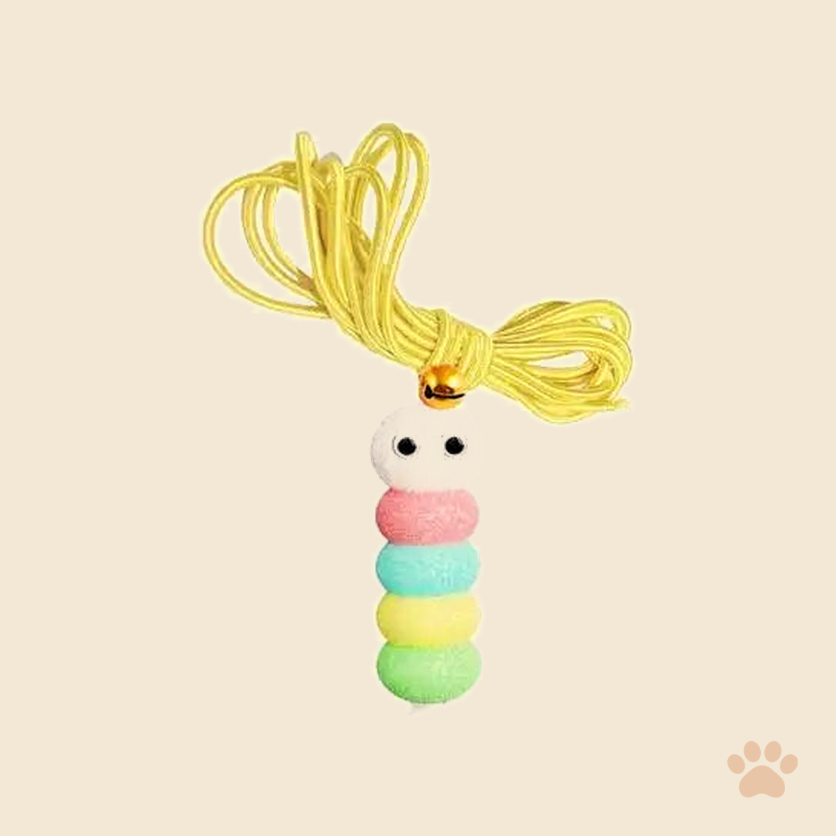 Denwell Auto-Swing Feather Cat Toy in pink with 2-rope accessory set
