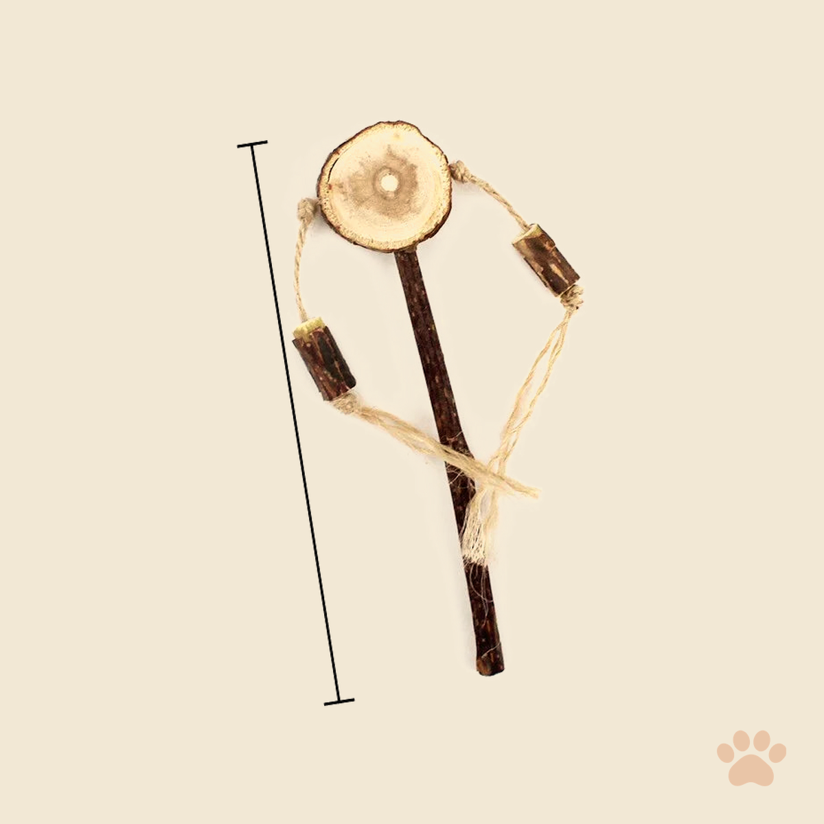 Denwell Twin Stick Frame cat toy on a cream background
