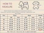 Denwell Pet Swimming Life Jacket size chart