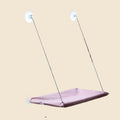 Denwell hanging cat hammock in Pink, on cream background